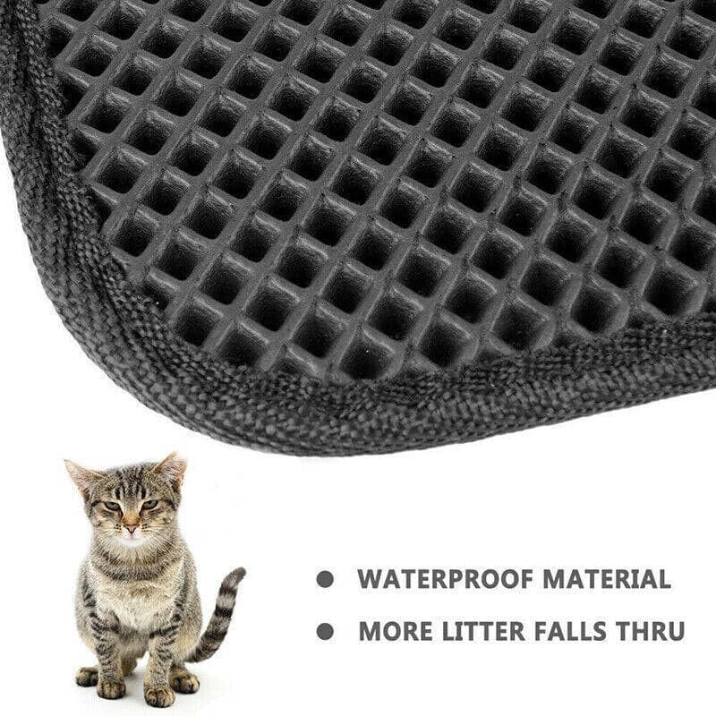 Cat Litter Trapping Mat, Double Layer EVA - Black, Small (50 x 40 cm) - view 4