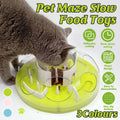 Cat Maze Slow Feeder Bowl for Dry Food and Treats - Pink - view 2