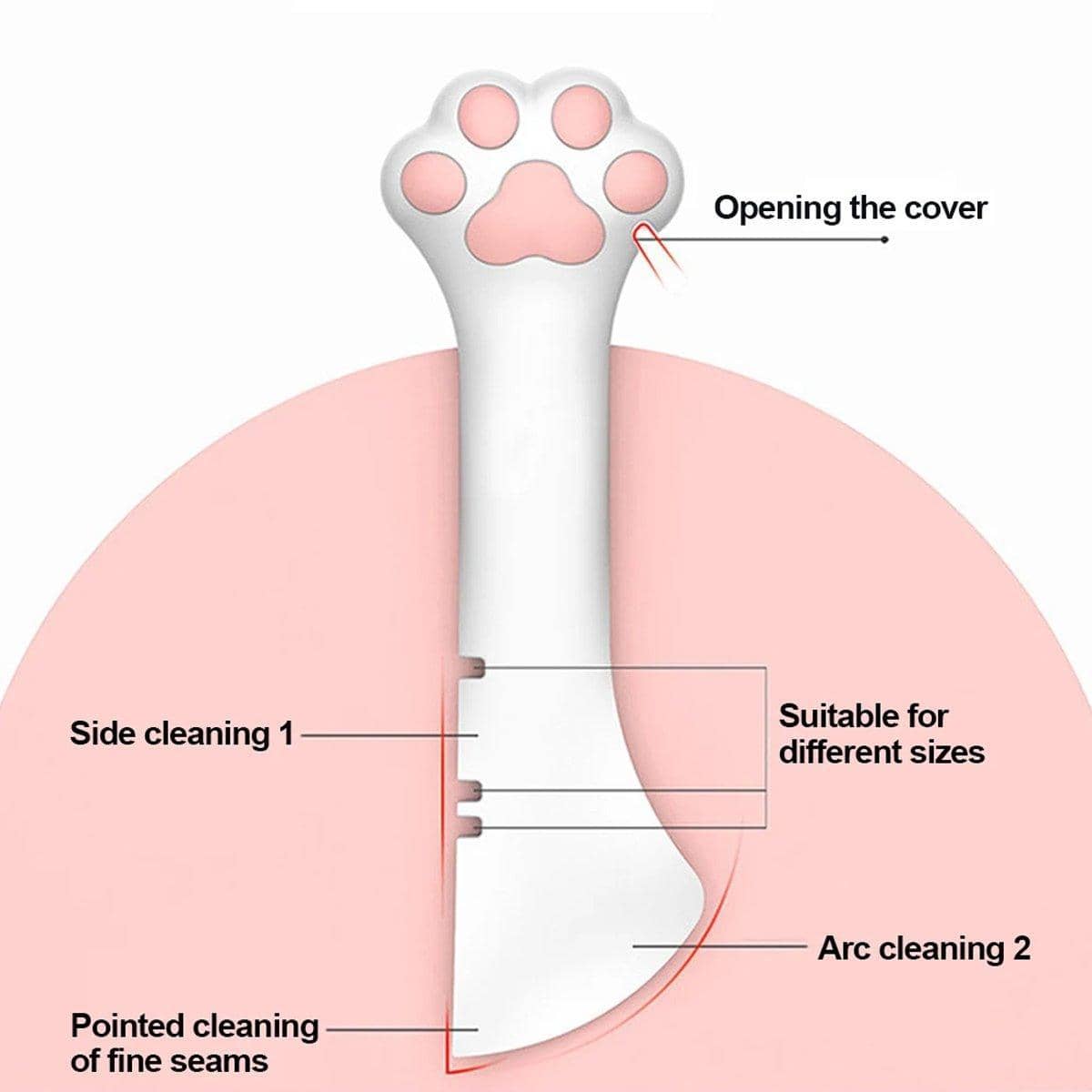 Cat Paw Silicone Can Opener and Food Scoop - Grey - view 4
