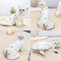 Cat Recovery Suit After Surgery - Cream with Yellow Trim, Size S (Bust 33 cm, Length 21 cm) - view 3