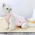 Cat Recovery Suit for After Surgery - Pink, Size S (Bust 33 cm, Length 21 cm) - view 3