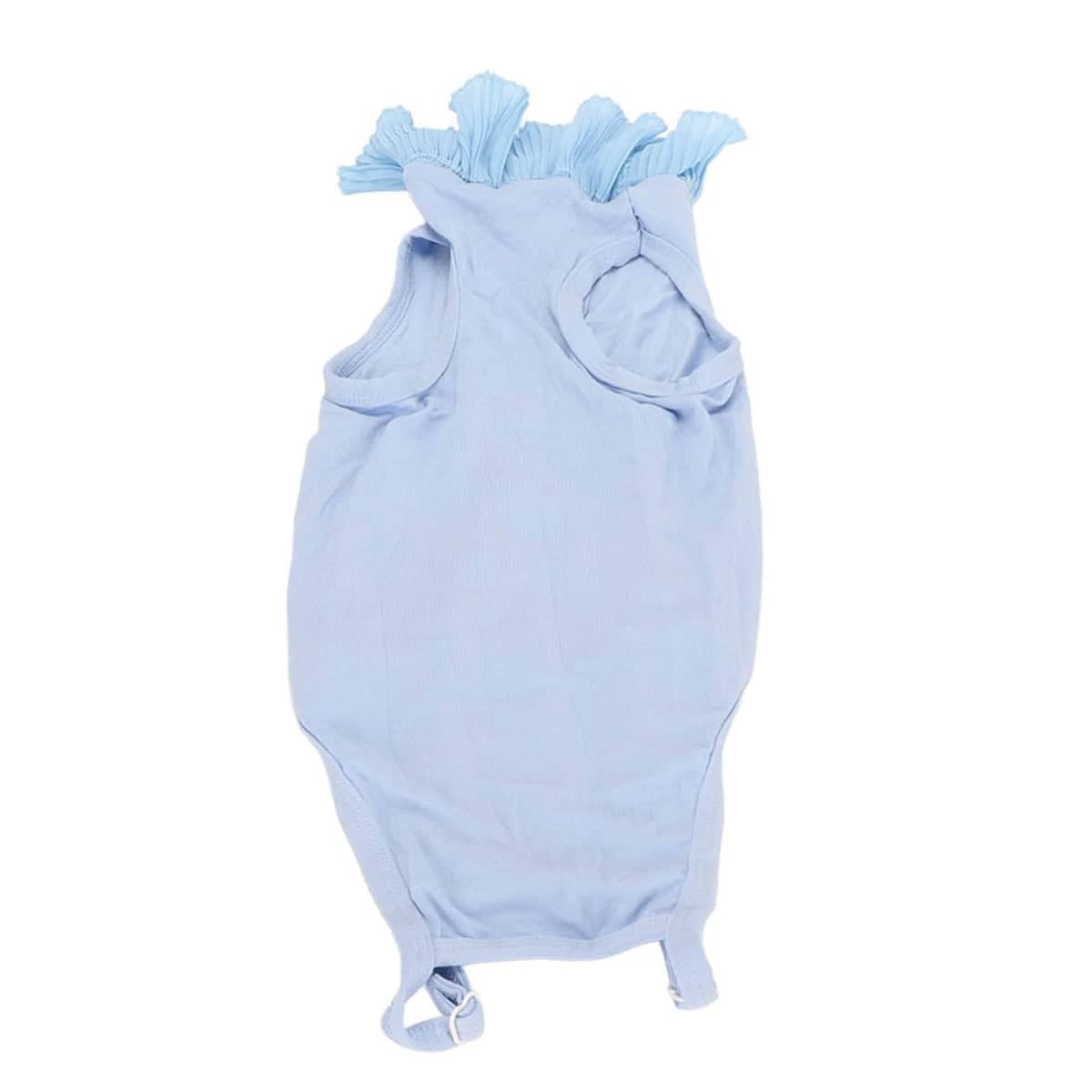 Cat Recovery Suit Post Surgery Onesie with Lace Collar - L (Chest 40 to 48 cm, Back 35 to 42 cm)