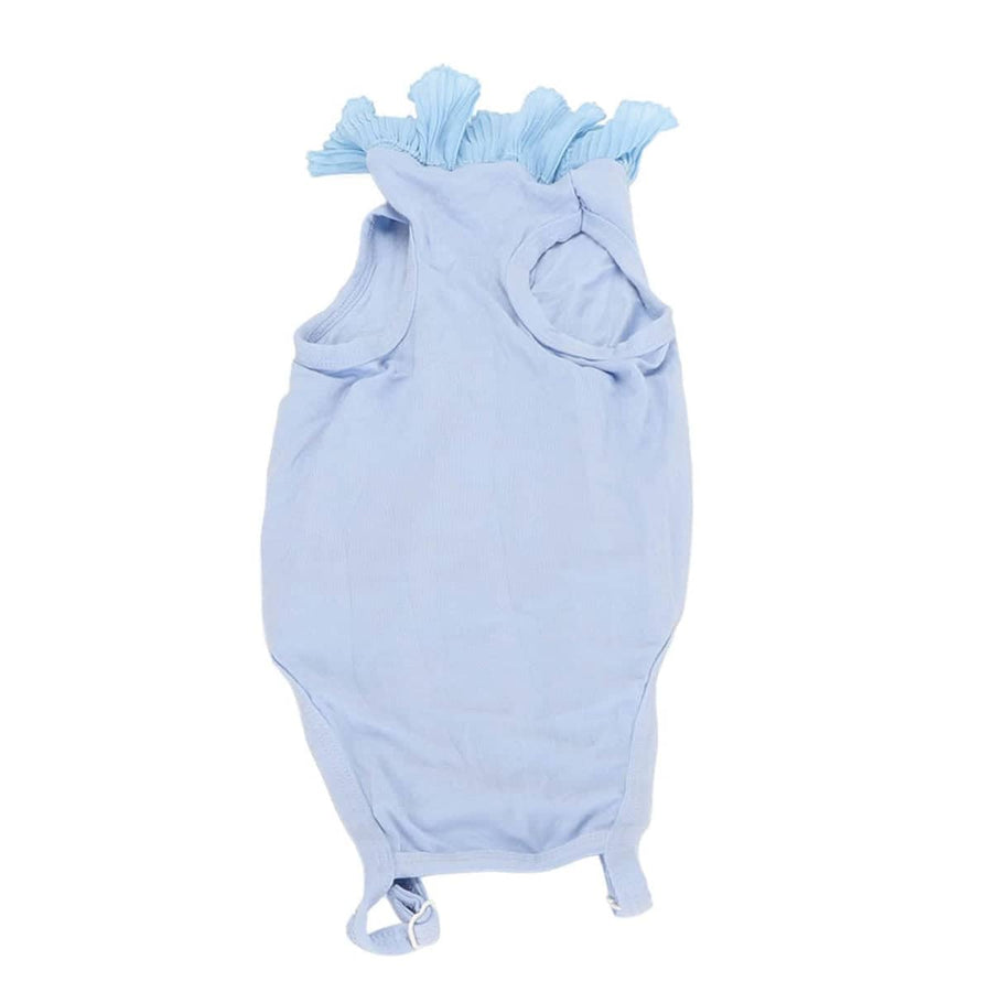 Cat Recovery Suit Post Surgery Onesie with Lace Collar - L (Chest 40 to 48 cm, Back 35 to 42 cm)
