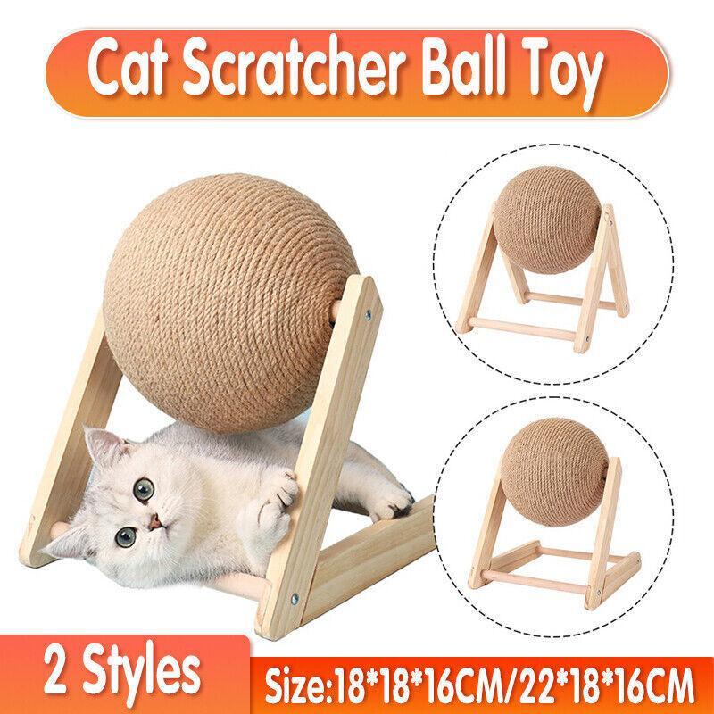Cat Scratching Ball with Wooden Frame - Small, L Shape - view 2