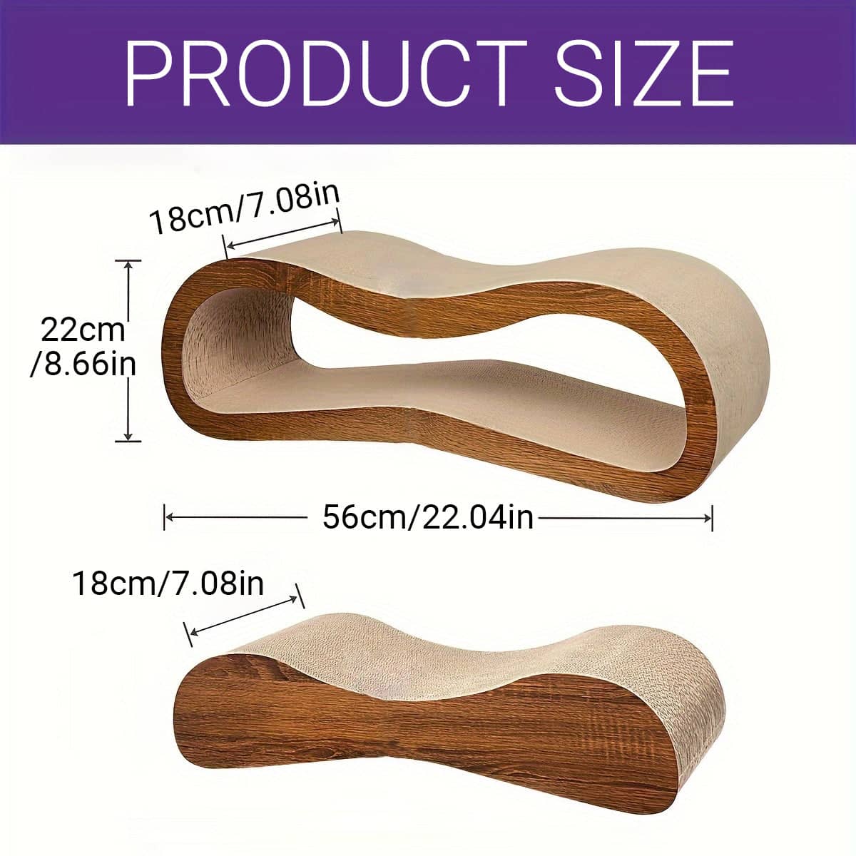 Cat Scratching Board and Lounge Bed Extra Wide Recyclable Cardboard - view 3