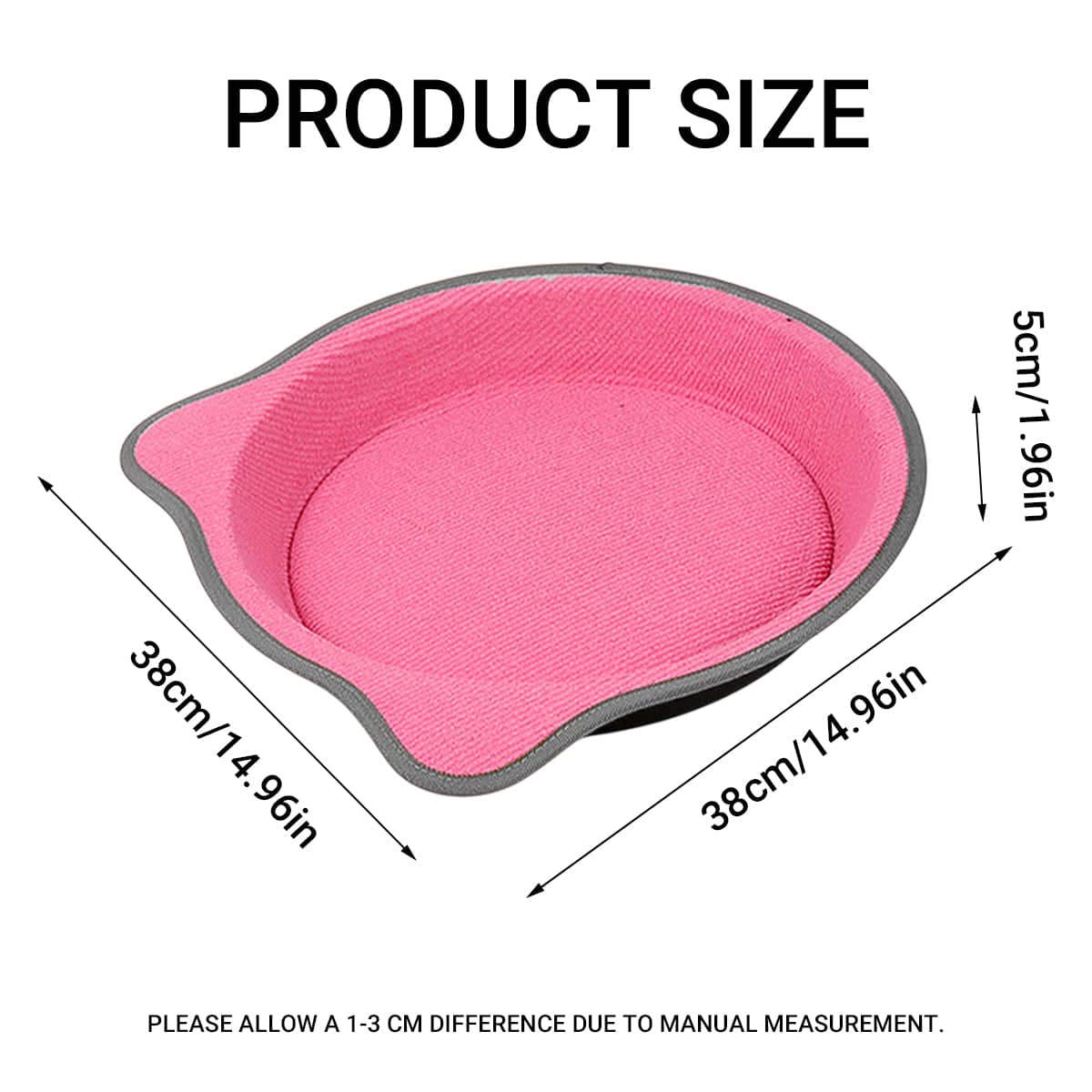 Cat Scratching Post Pad 2-In-1 PP Blanket Non-Slip Indoor Pad, 38 x 38 x 5 cm - Pink - view 4