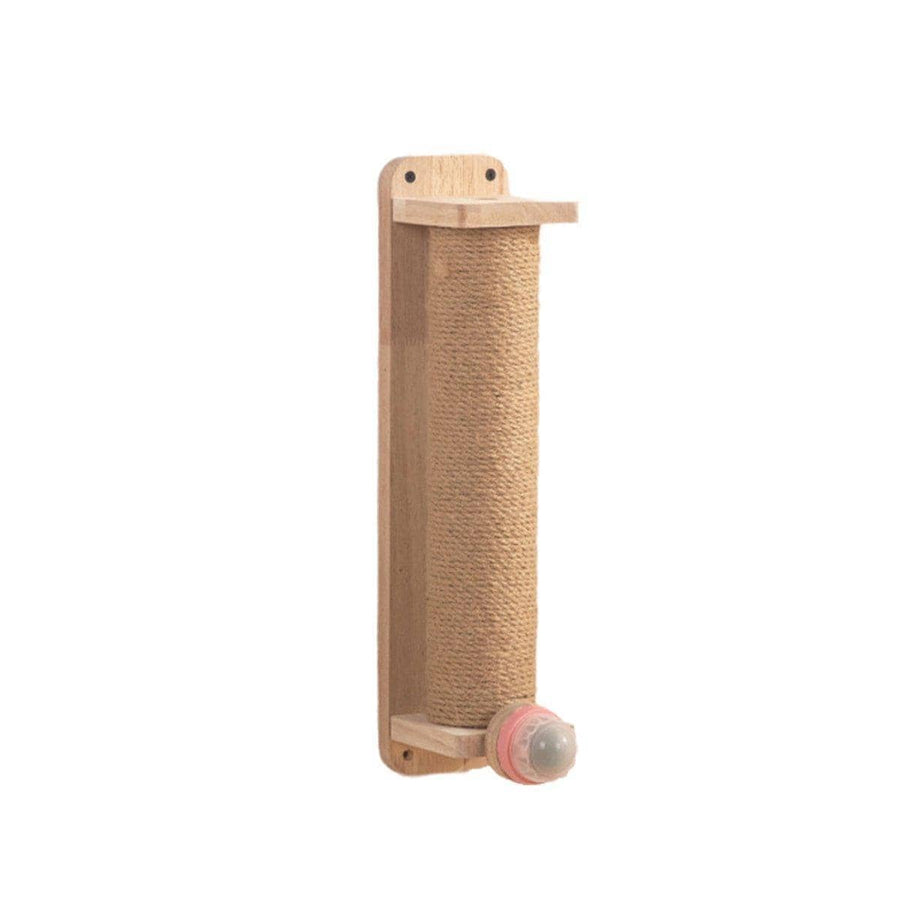 Cat Scratching Post Wall Mounted Sisal Rope - Single Column, Pink