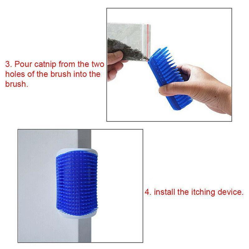 Cat Self Grooming Brush for Wall and Furniture Corners - Green - view 10