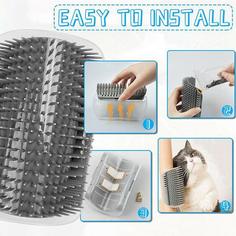 Cat Self Grooming Brush for Wall and Furniture Corners - Green - view 6