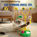 Cat Spinning Wheel Toy with Track Ball and Hanging Teasers