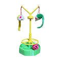 Cat Spinning Wheel Toy with Track Ball and Hanging Teasers - view 2