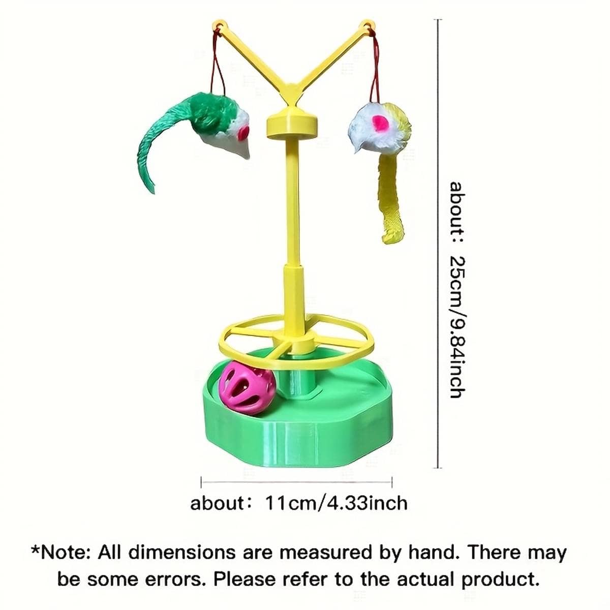 Cat Spinning Wheel Toy with Track Ball and Hanging Teasers - view 3