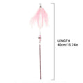 Cat Teaser Stick Set with Bells and Feathers - Grey, Pack of 4 - view 4