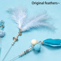 Cat Teaser Stick Set with Bells and Feathers - Grey, Pack of 4 - view 5