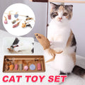 Cat Toys Set of 7 Interactive Kitten Toys with Wand and Feathers for Indoor Cats