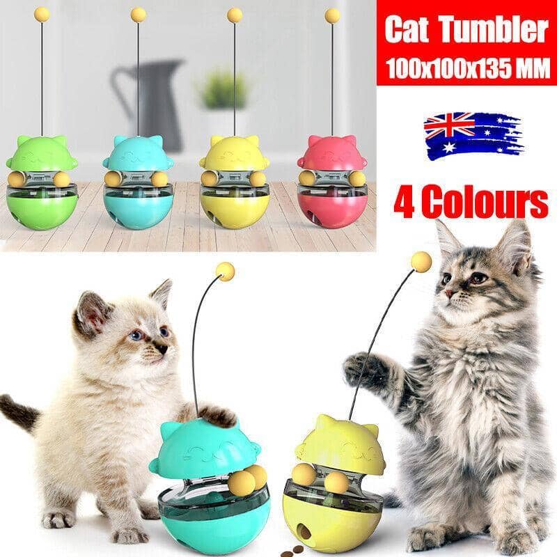 Cat Treat Dispenser Toy Ball with Adjustable Feeding Holes - Blue - view 2