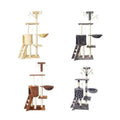 Cat Tree Scratching Post with Condo and Climbing Stairs - Beige - view 3