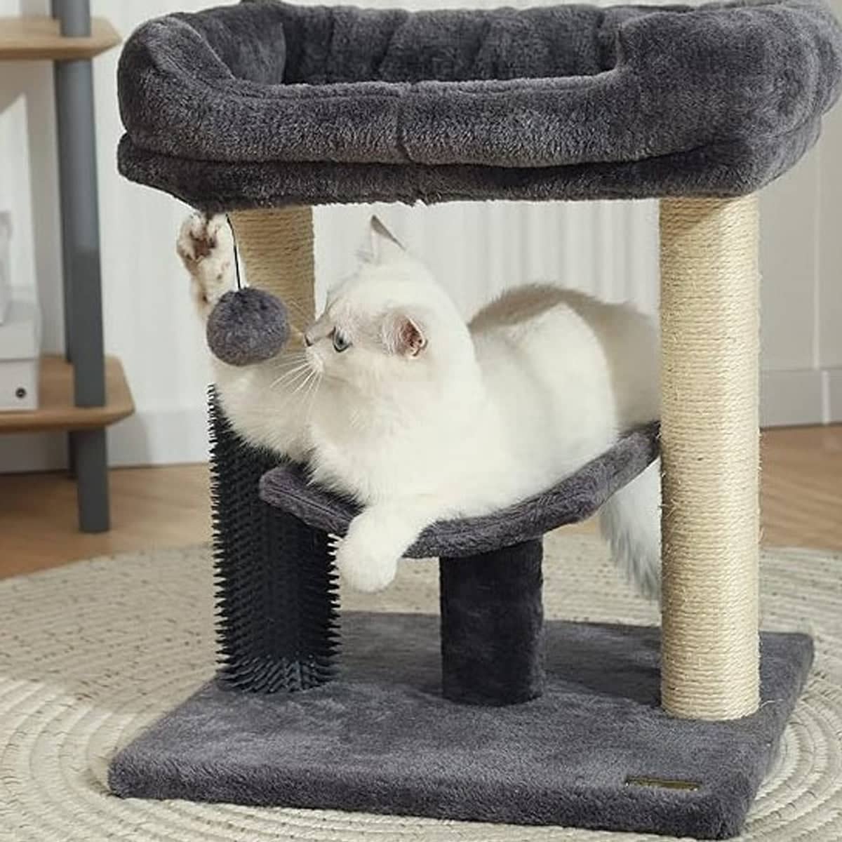 Cat Tree with Sisal Scratching Posts, Hammock and Top Perch for Indoor Cats - view 4
