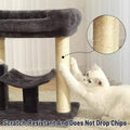 Cat Tree with Sisal Scratching Posts, Hammock and Top Perch for Indoor Cats - view 5