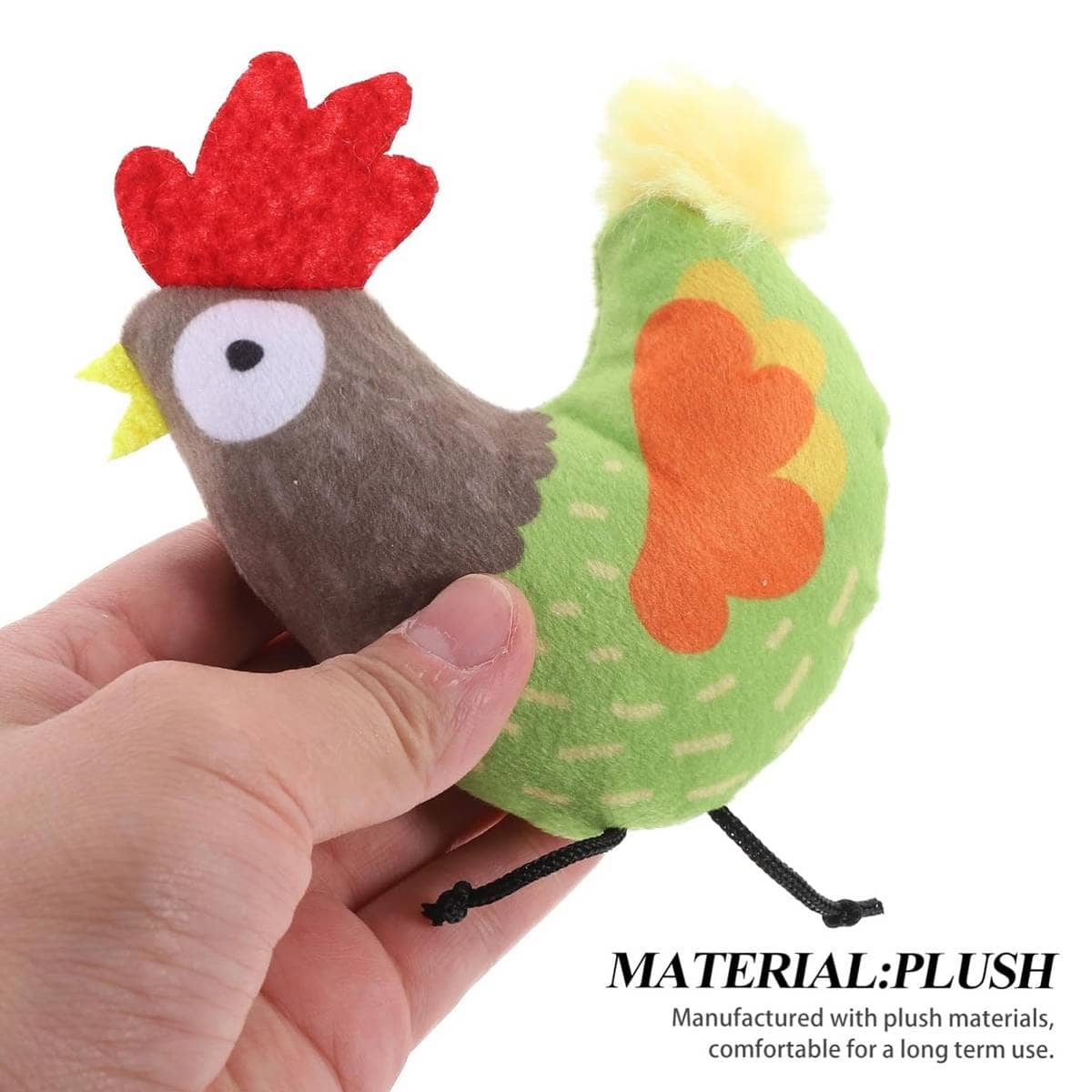 Catnip Cat Toy Plush Chicken Shape Interactive Kitten Play Toy, 13 x 9 cm - view 4