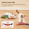 Catnip Fish Toy in Sackcloth, 25 x 10 cm - Green - view 4