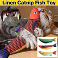 Catnip Fish Toy in Sackcloth, 25 x 10 cm - Red - view 2