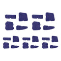 Caulk Smear Scraper Set Kitchen Bathroom Sink Sealant Joint Finishing Tool, Set of 20 - Blue