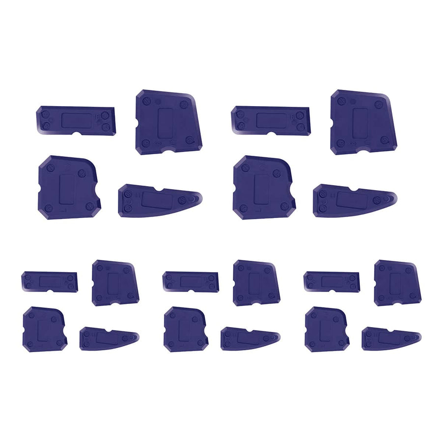 Caulk Smear Scraper Set Kitchen Bathroom Sink Sealant Joint Finishing Tool, Set of 20 - Blue