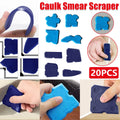 Caulk Smear Scraper Set Kitchen Bathroom Sink Sealant Joint Finishing Tool, Set of 20 - Blue - view 2