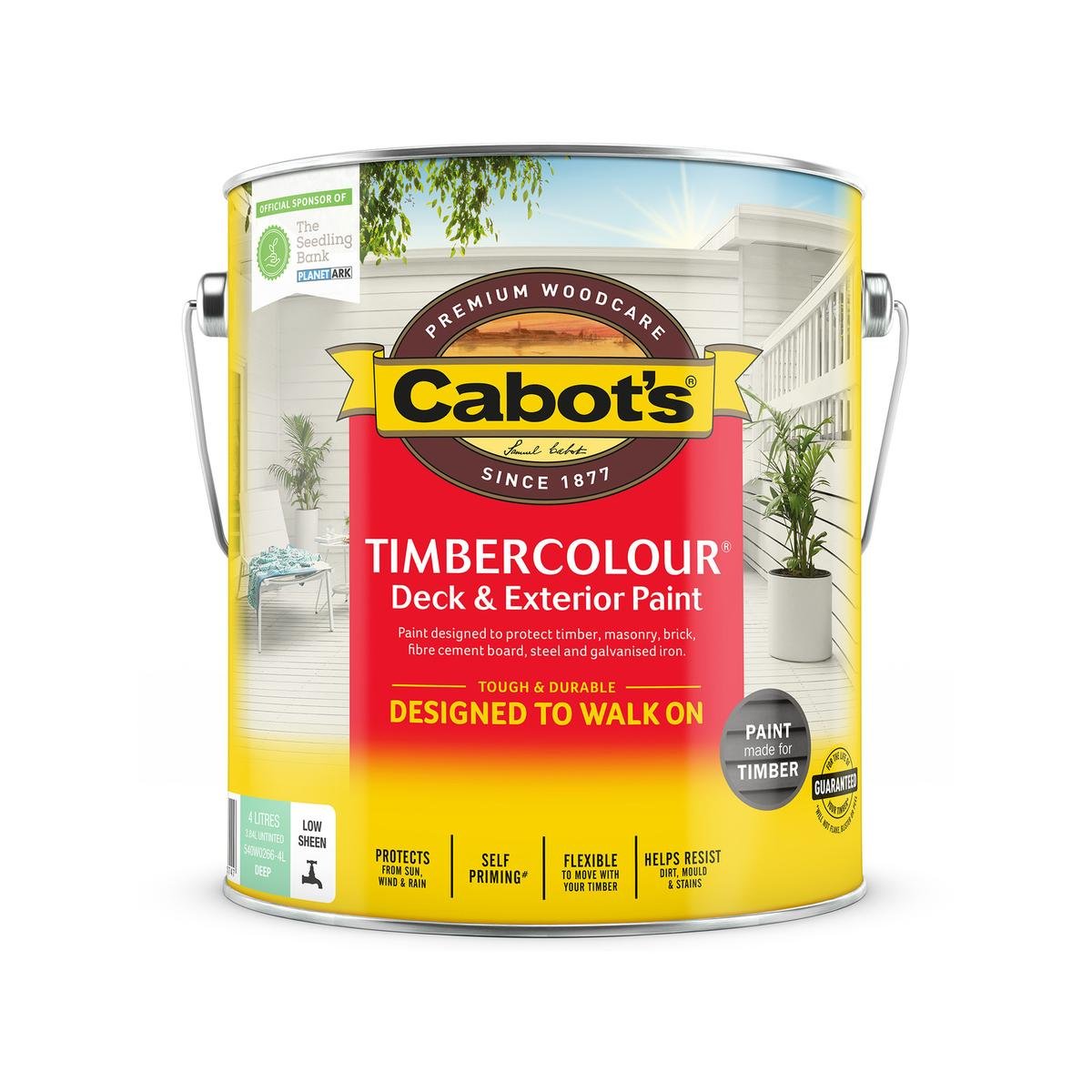 Cabot S Timbercolour Deck Paint 4L Water Based UV Resistant - SuperSaverAU - view 1