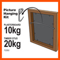 Everhang 20kg Heavy-Duty Picture Hanging Kit, Zinc Plated Steel, Hardware Included