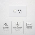 DETA X6 White 15 Amp Single Power Point - 15A Polycarbonate - Durable - SuperSaverAU - view 2