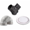 Schweigen Multi-Purpose Venting Kit for BR550 Exhaust Fan - Y-Joint, 6m Ducting, Circular Diffusers - DVK550