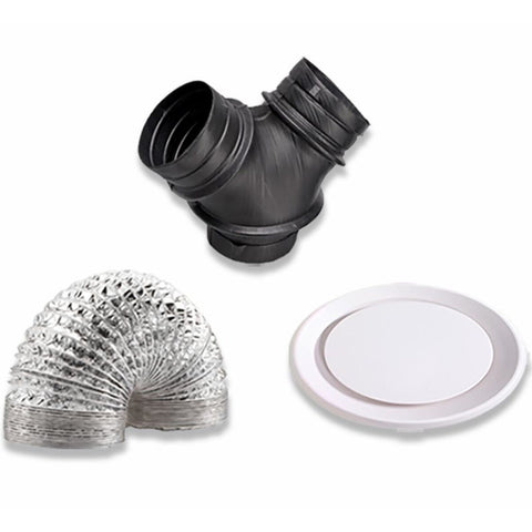 Schweigen Multi-Purpose Venting Kit for BR550 Exhaust Fan - Y-Joint, 6m Ducting, Circular Diffusers - DVK550