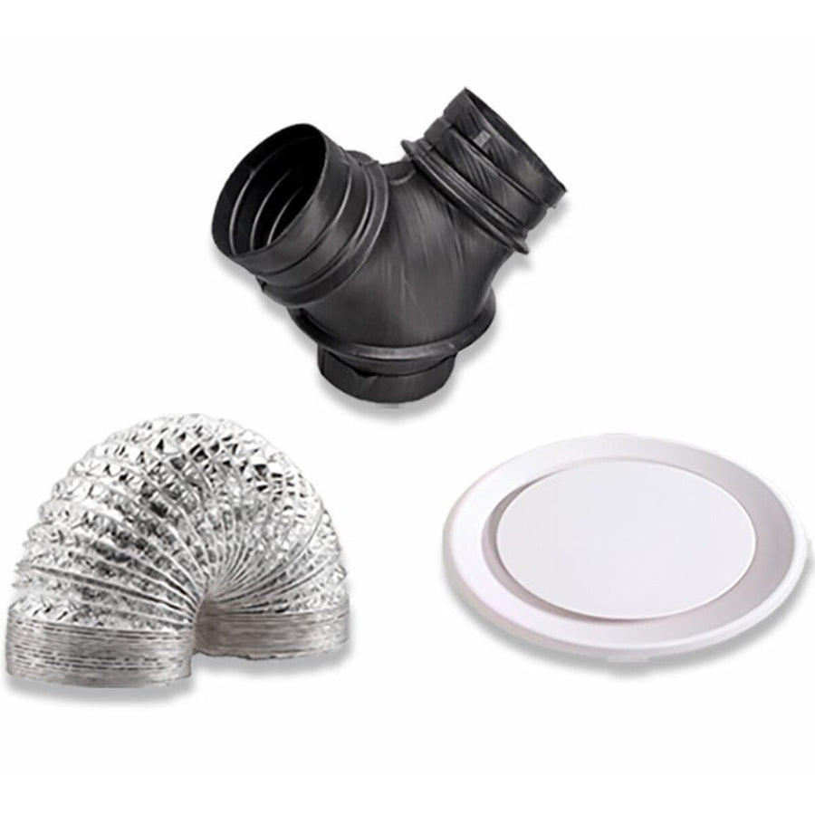 Schweigen Multi-Purpose Venting Kit for BR550 Exhaust Fan - Y-Joint, 6m Ducting, Circular Diffusers - DVK550