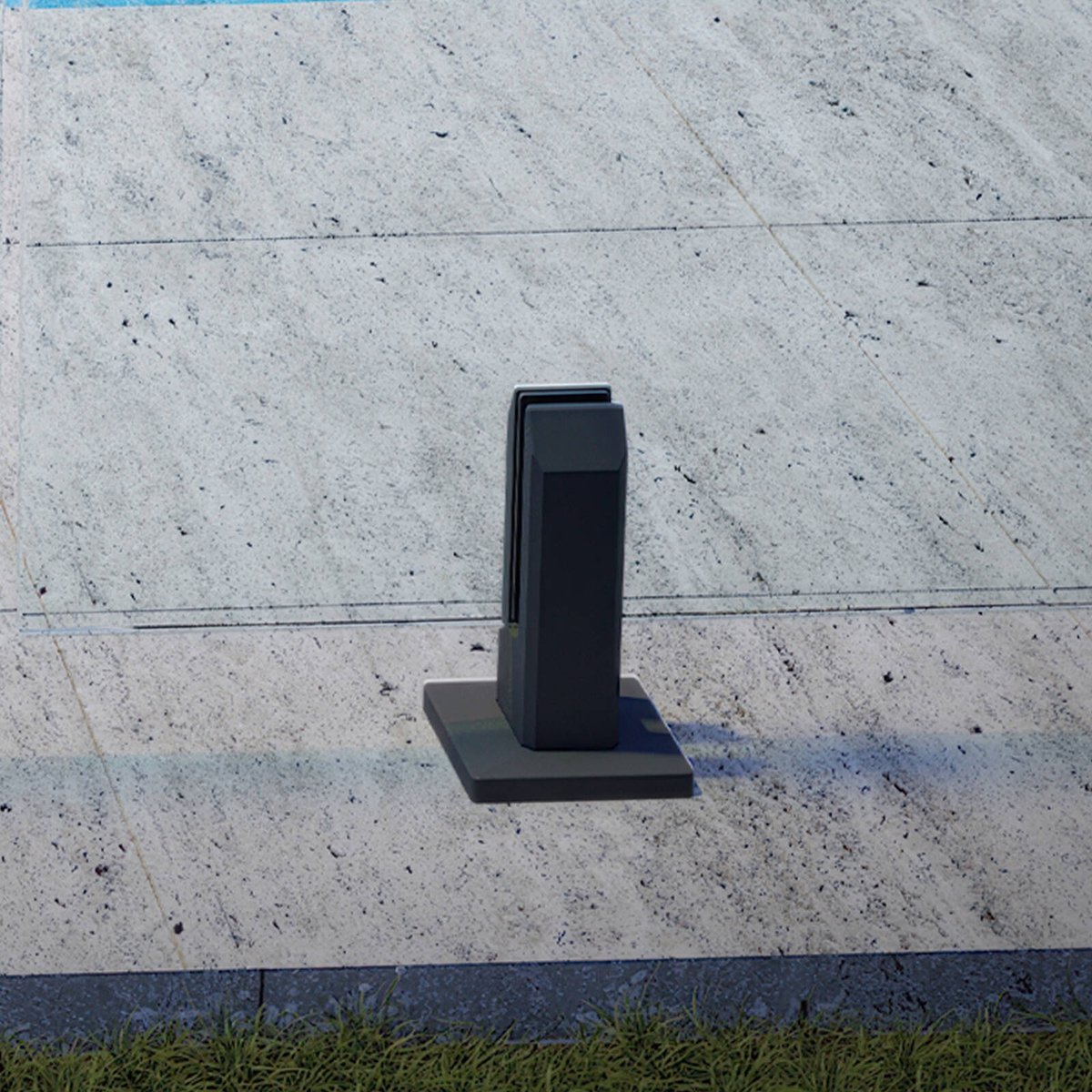 Protectoral Glass Fence Spigot - 95mm x 162mm - 2205 Stainless Steel - Black - SuperSaverAU - view 2