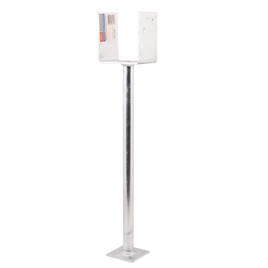 Pryda Full Stirrup Post Anchor - 450x100mm - M10 - Galvanised Steel - Termite Protection - SuperSaverAU - view 1
