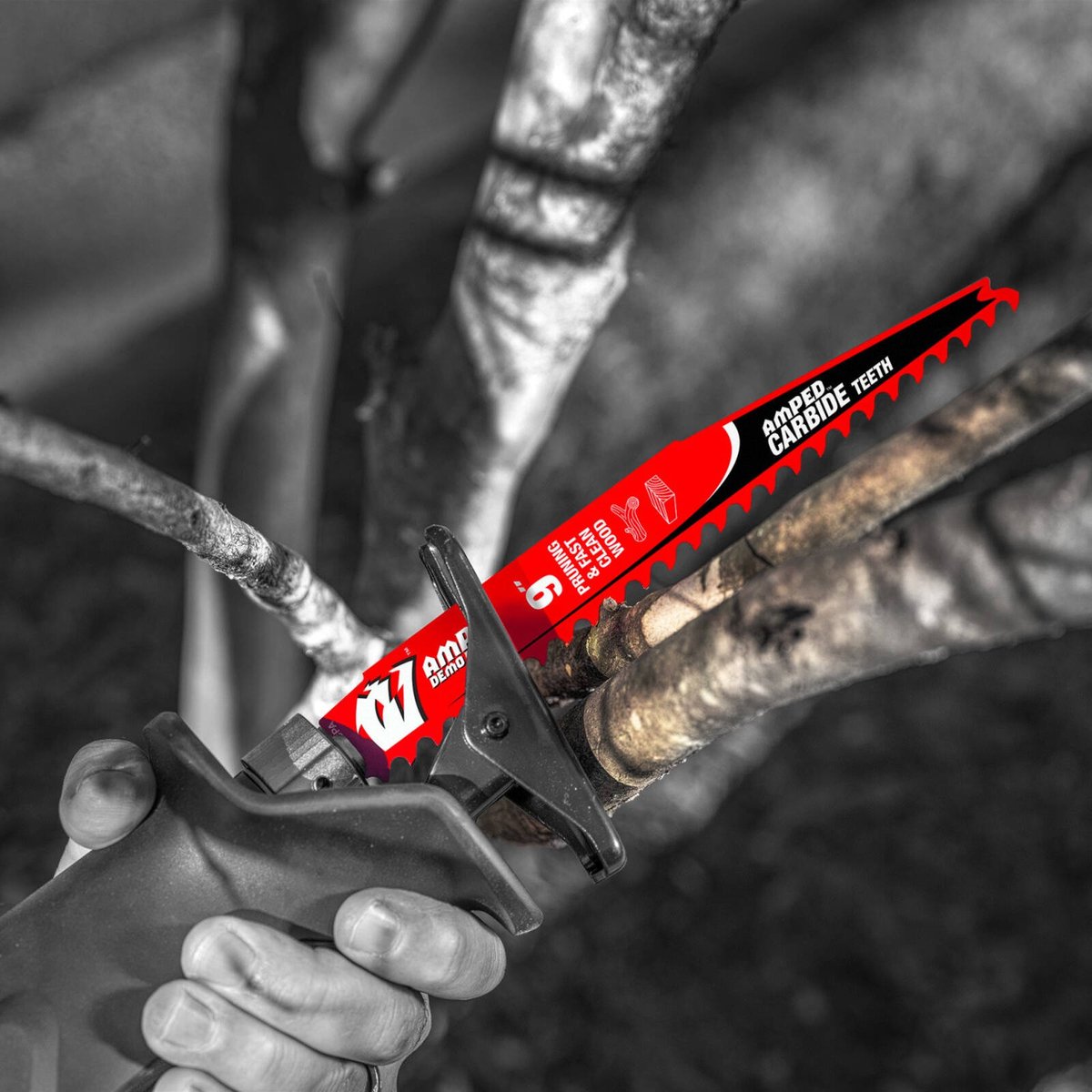 Diablo 9 Amped Demo Demon Carbide Reciprocating Saw Blade 305mm - Pruning & Clean Wood - Durable & Efficient Cutting