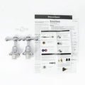 Shaw Mason Chrome 1/4 Turn Lever Basin Top Assembly Pair - 77mm x 117mm x 65mm - Easy Installation - Smooth Operation - SuperSaverAU - view 3