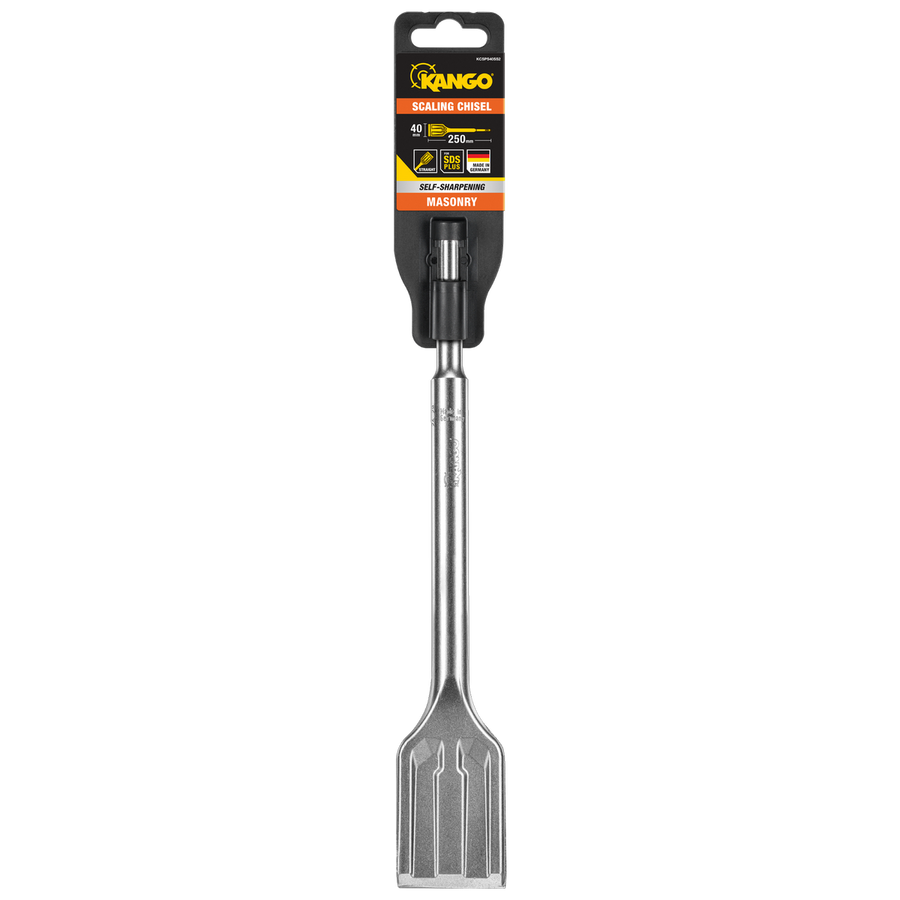 Kango 40mm x 250mm SDS Plus Self-Sharpening Scaling Chisel - Durable Alloy - Heavy-Duty Demolition Tool - SuperSaverAU - view 1