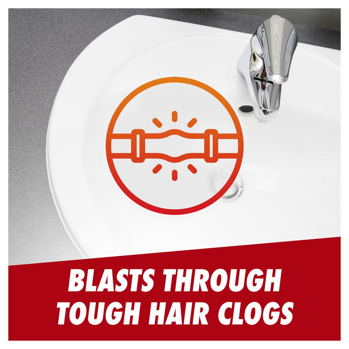 Drano Bathroom Max Gel Liquid 1.2L - 364228 - Orange - Hair Clog Remover