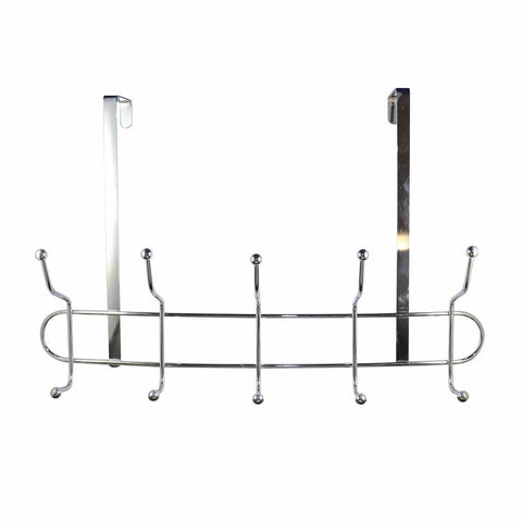 Adoored Double Hook Rack - 410mm x 140mm x 270mm - Steel - Chrome Finish - SuperSaverAU - view 1