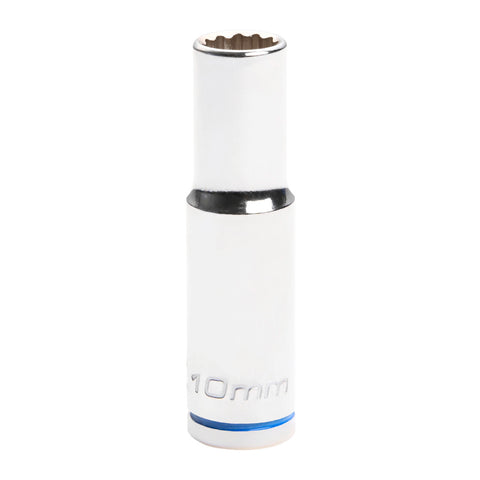 Kincrome 10mm 3/8" Square Drive Deep Socket, 6-Point Mirror Polish Chrome Vanadium