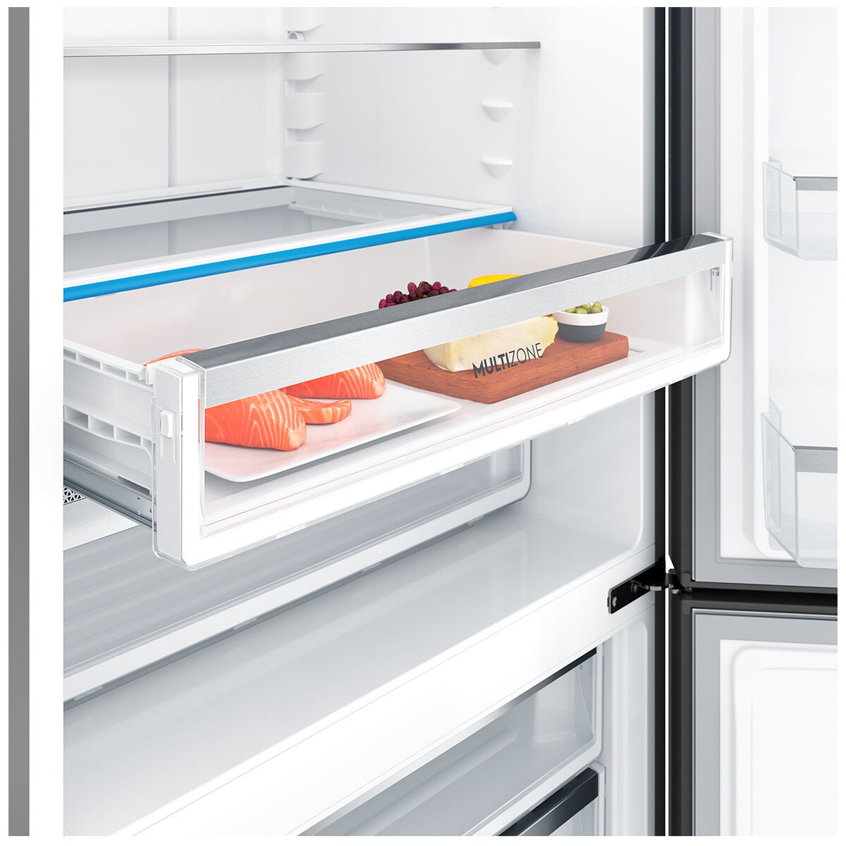 Electrolux 496L bottom mount fridge - matte black, TasteLockAuto crisper, 6 star rating - EBE5002BD-R