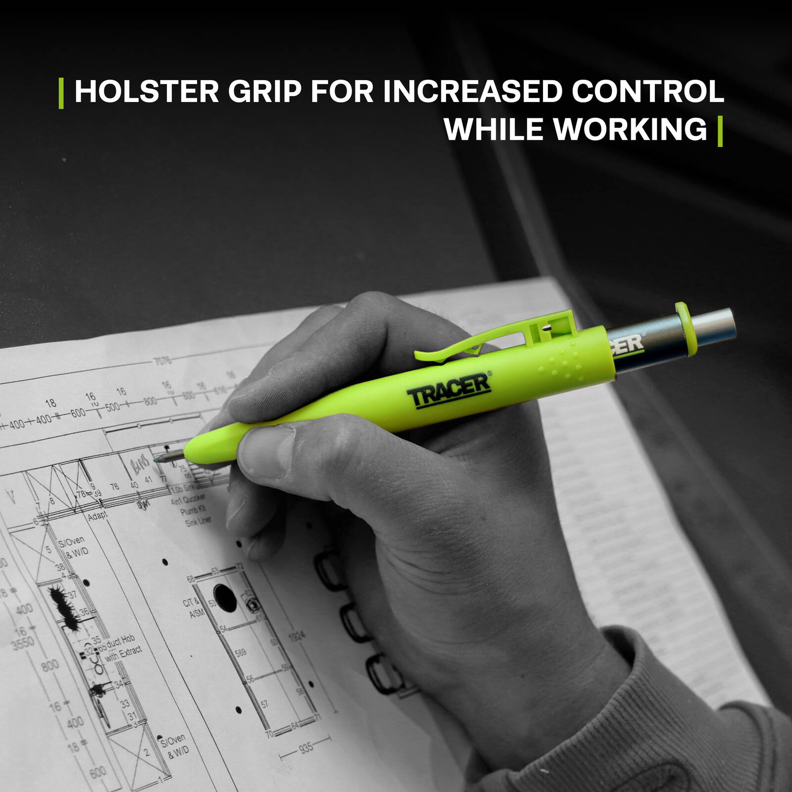 Tracer Pro 2.8mm Aluminium Deep Hole Construction Pencil