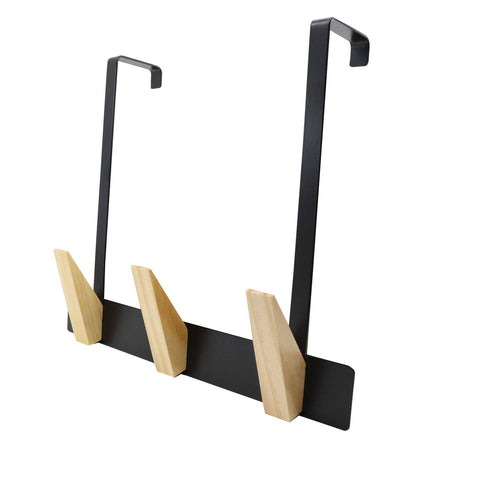 Adoored 3 Timber Hook Black Board Over-The-Door Deco Hook