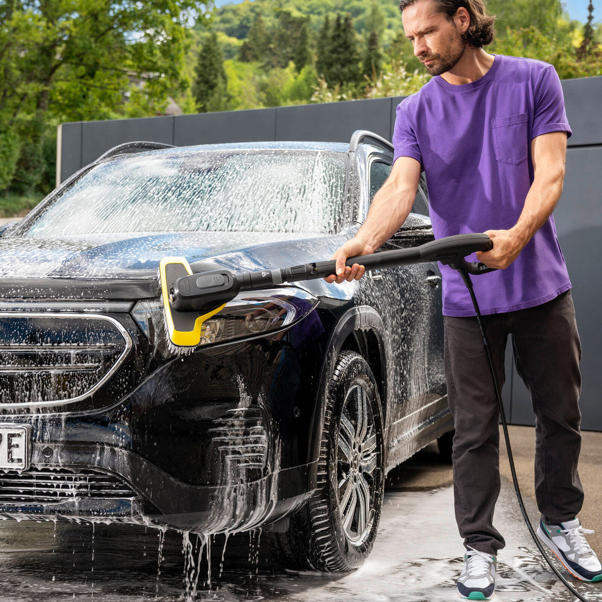 Karcher WB 7 3-in-1 Wash Brush - Foam, High-Pressure Spray & Soft Brush