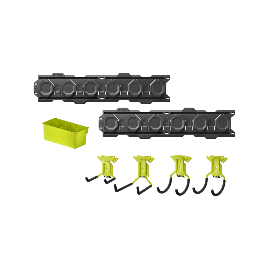 Ryobi Link 7 Piece Wall Kit - Modular Storage Solution - 205mm x 232mm x 846mm - SuperSaverAU - view 1
