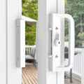 Rolltrak White Sliding Patio Door Keyed Lock Set, Powder Coated Alloy