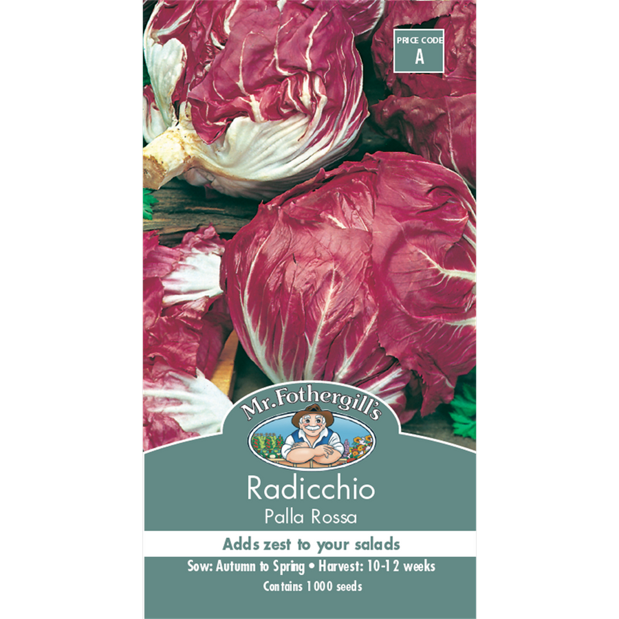 Mr Fothergill Radicchio Palla Rossa Vegetable Seed 12 Weeks Hardy - SuperSaverAU - view 1